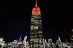 Empire State Realty Trust, ESRT, empire state building lit up to honour the festival of lights, Empire state building