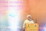 shushma swaraj, kumbh delegates event, pm modi addresses kumbh global participation event, Kumbh mela