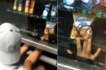 Indian American, Indian stealing from vending machine in US, watch video of young indian american man allegedly stealing cookies from a vending machine goes viral, Pappu