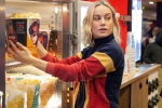 AMC Theaters, AMC Theaters, captain marvel star brie larson surprises her fans in amc theaters by serving popcorn, Brie larson