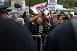 Crime, Protest, chicago citizens stand united against trump following his first visit, Bay area