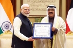 Narendra Modi latest honour, Narendra Modi trip, narendra modi gets kuwait s highest honour, Beer
