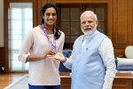 narendra modi, narendra modi, india s pride narendra modi meets world champion pv sindhu, Wtf