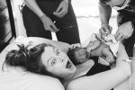 pregnancy, nancy ray instagram, mother s moment of surprise perfectly captured after she births a boy while expecting a girl goes viral, Ufo